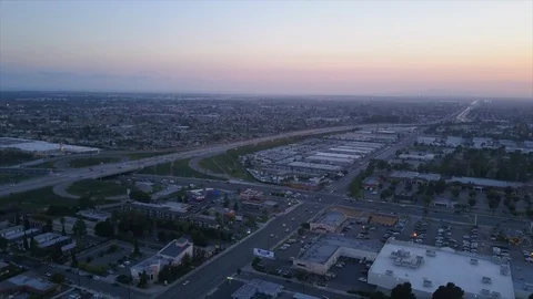 Drone shot over north Orange county - Garden grove. Stock Footage 128096357