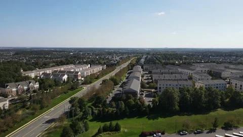 Drone shot over Suburb Stock Footage 150389893