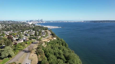 Drone Shot over the water Stock Footage 282942206