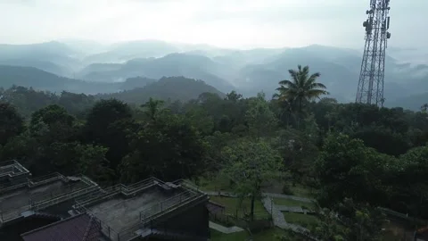 Drone shot overhead Munnar Stock Footage 256650468