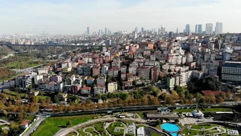 Drone shot of a panoramic view of Istanbul Stock-Footage 167086012