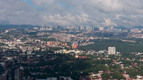Drone shot with parallax technique in western Mexico City Stock Footage 319017515