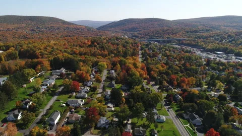 Drone Shot Peak Fall Foliage Stock Footage 228789770