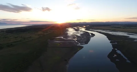 Drone Shot Pull Back of Scottish Landscape 스톡 동영상 97527542