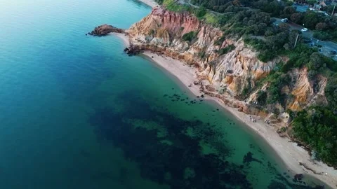 Drone Shot of Red Bluff Cliffs Video stock 286296579