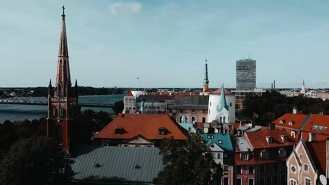 Drone Shot Of Riga Latvia Stock Footage 164471632