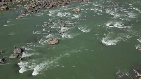 Drone shot of Rishikesh City. Stock Footage 271615939