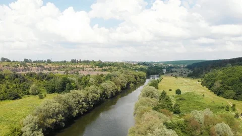 Drone Shot of a River Stock-Footage 111734456