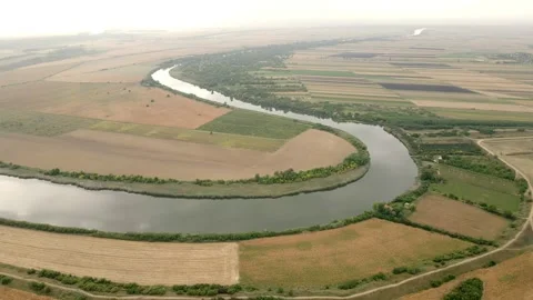 Drone shot of a river Stock Footage 253312200