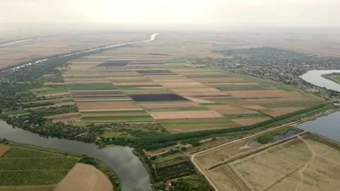 Drone shot of a river Stock Footage 253312650