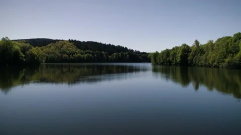 Drone shot of a river in Germany Stock Footage 132698352