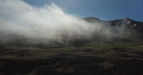 Drone Shot Of A Road Between Mountains near akureyri Video stock 117958907