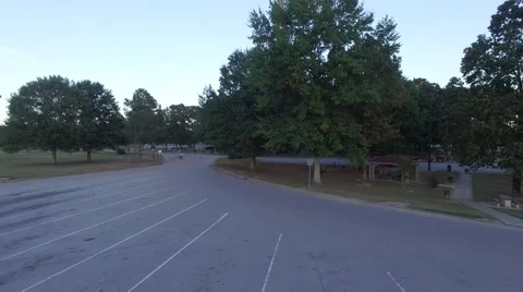 Drone shot of rocket near interstate Stock Footage 57747882