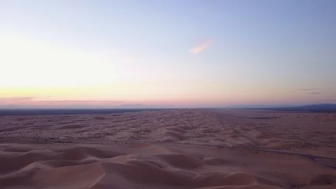 Drone shot of sand dunes Stock Footage 124995601