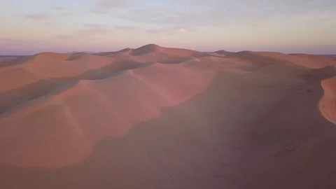 Drone shot of sand dunes Stock Footage 124995854
