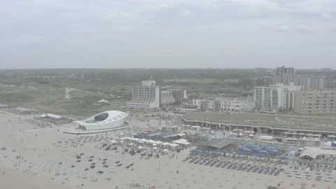Drone shot scheveningen Stock Footage 159409126