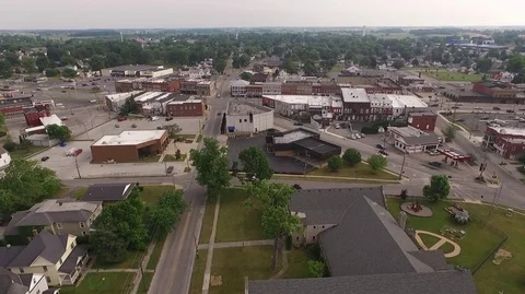 Drone shot of small town 스톡 동영상 74955650