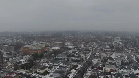 Drone Shot Soaring Over Staten Island Tilting Down And Up Stock Footage 327825267