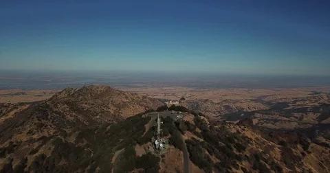 Drone shot of the summit of Mt. Diablo, California. 動画素材 81533861