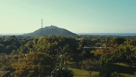 Drone shot swimming pool Stockbeeldmateriaal 80823084