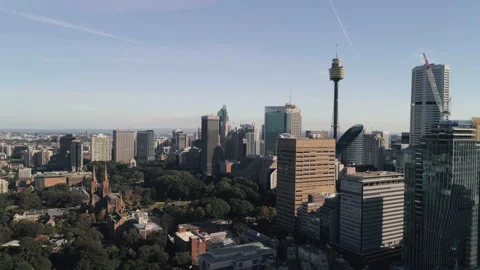 Drone shot sydney cbd Stock Footage 135103346