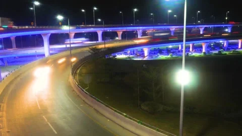 Drone shot of time-lapse of roads traditional city of Pakistan (2) Stock Footage 199244929
