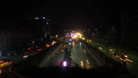 Drone shot of time-lapse of roads traditional city of Pakistan (6) Stock Footage 199245179