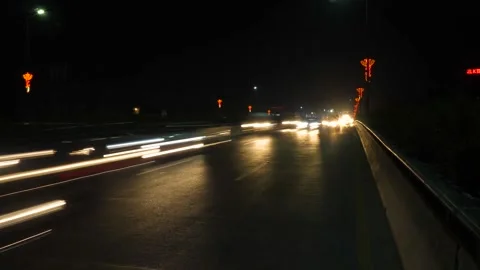 Drone shot of time-lapse of roads traditional city of Pakistan (7) Stock Footage 199245182