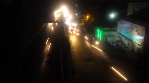 Drone shot of time-lapse of roads traditional city of Pakistan (9) Stock Footage 199245348