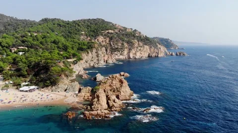 Drone shot Tossa de Mar Stock Footage 165325265