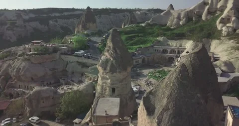 Drone Shot of Troglodyte Architecture and Stone Houses in Goreme 스톡 동영상 340259918