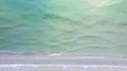 Drone Shot of Turkish Beach With Subtle Wave Patterns Stock Footage 314306616