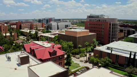 Drone shot of university campus Stock Footage 336331407