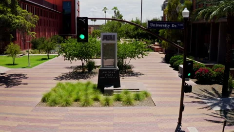 Drone shot of university campus Stock Footage 336332037