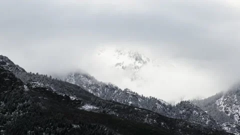 Drone shot of Utah's Twin Peaks mountains during Spring. Stock Footage 341484773