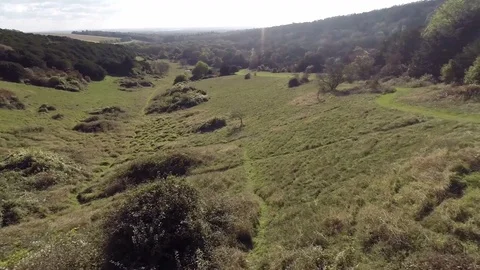Drone shot of a valley 動画素材 71302201