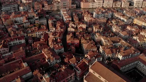 Drone shot in Venice city Видео 143949261