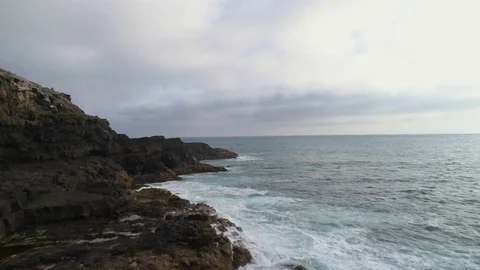 DRONE SHOT OF VICTORIAN COASTLINE Stock Footage 75252753
