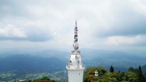Drone shot view of green mountain area. Stock-Footage 268897841