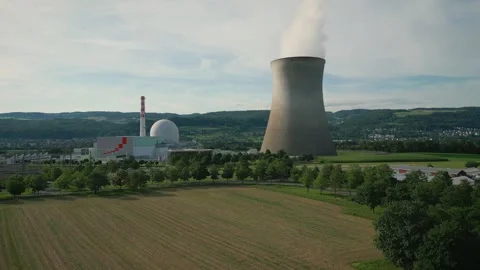 Drone shot view of hydro power station with huge pipe is supplying power station Stock Footage 331526560
