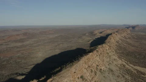 Drone shot view of a long, narrow, sharp ridge Stock Footage 191112216