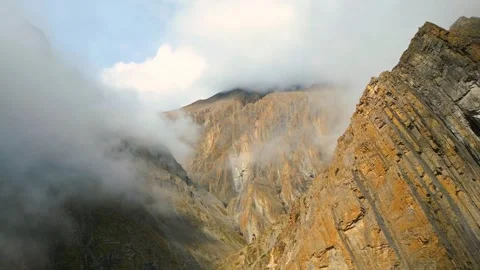 Drone shot view of sky mountain. Stock Footage 268897770