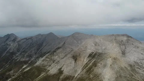 Drone Shot of Vihren Peak’s Limestone Ridge – Pirin National Park Bulgaria Stock Footage 332011904