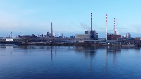 Drone shot of voest Stock Footage 321599443