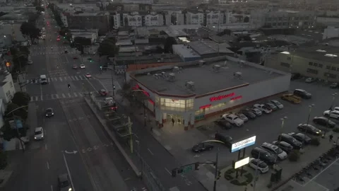 Drone shot of walgreens Stock Footage 246422440