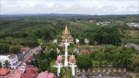 Drone shot of Wat Putthathiwat Stock Footage 194475353