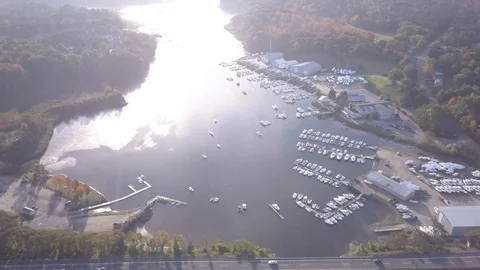 Drone shot of water 스톡 동영상 125778792