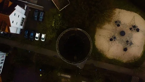Drone Shot Water Tower Stock Footage 103875863