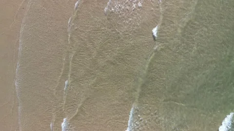 Drone shot of waves at Beach Stock Footage 204135397