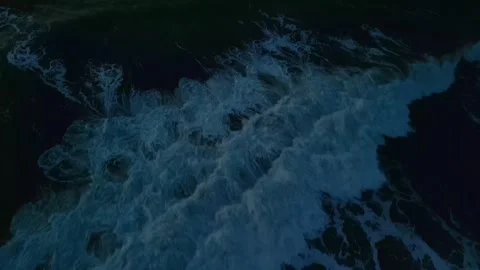 Drone shot of waves at a beach in New Zealand. Stock Footage 272224583